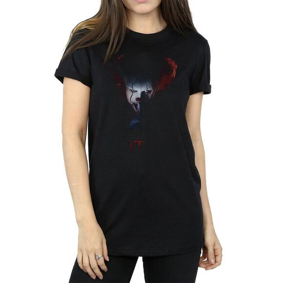 It Tops - It Womens/Ladies Pennywise Quiet Cotton Boyfriend T-Shirt / Black